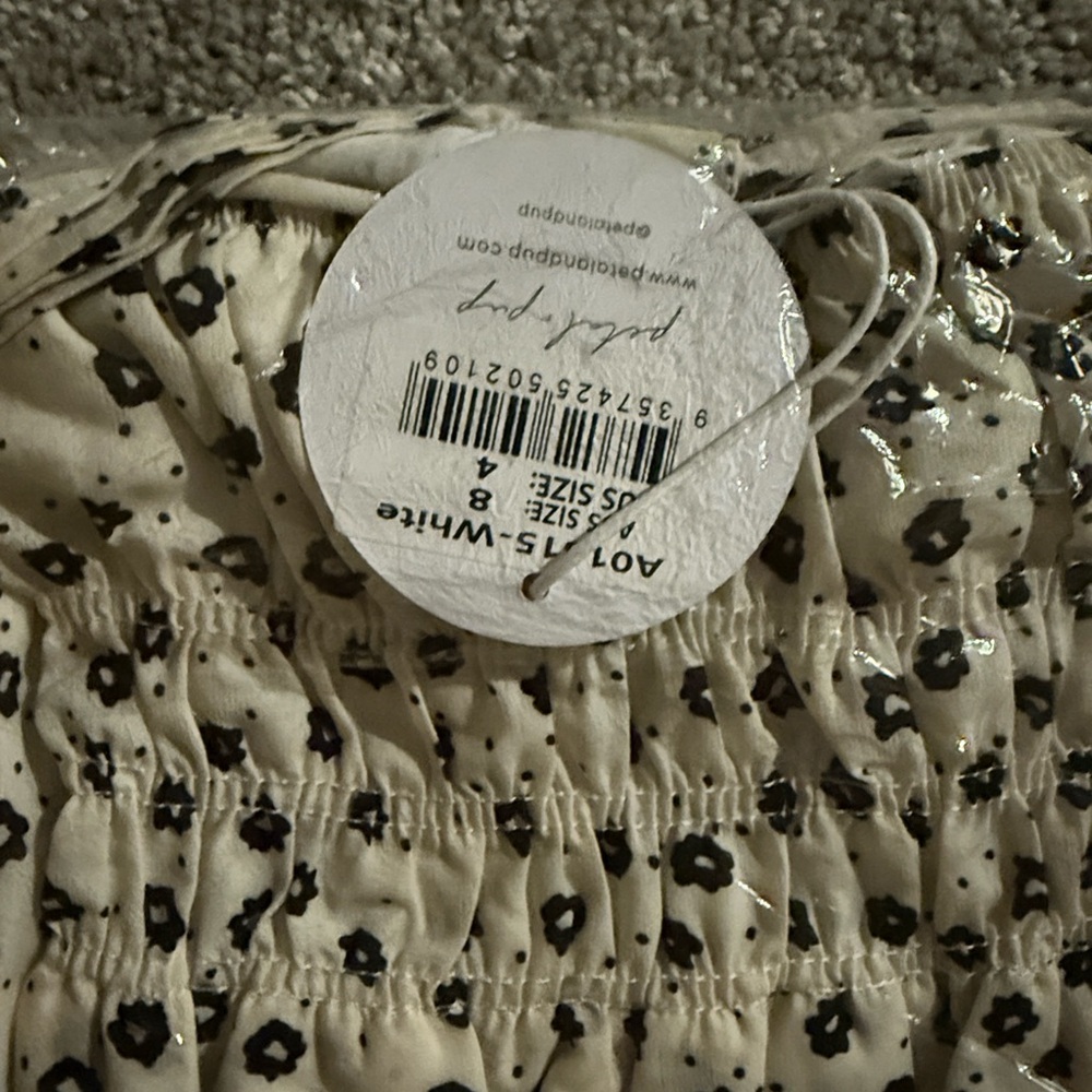 White and Black Floral Dress